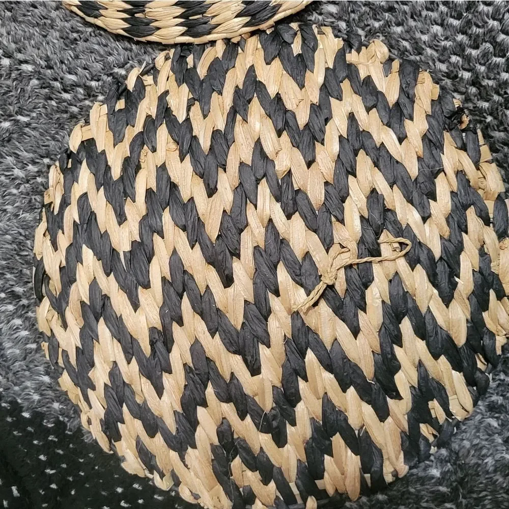 Black and Tan Woven Decorative Plates/ Baskets